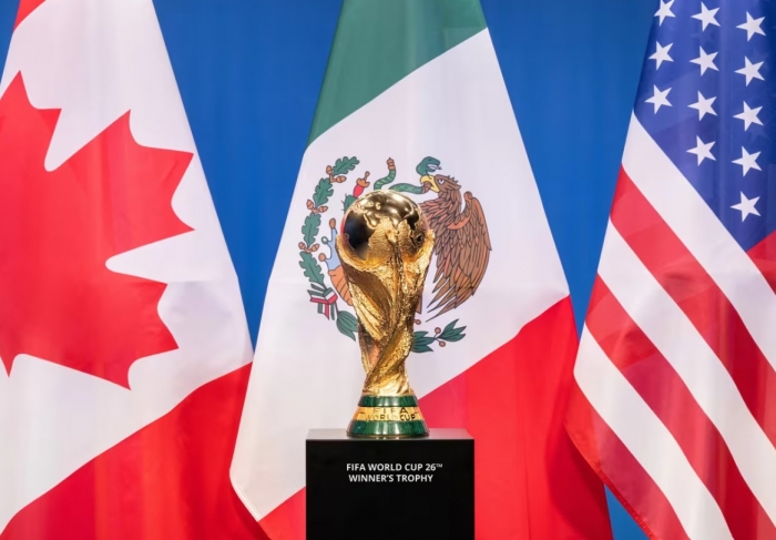 Präsident Trump, Carney und Sheinbaum bei Auslosung WM 2026