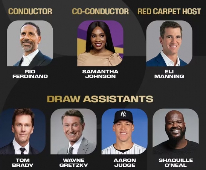 WM 2026 Auslosung mit Rio Ferdinand und Tom Brady in Show