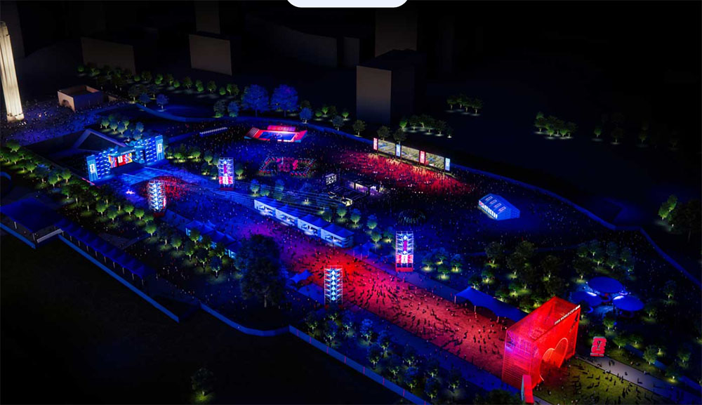 Luftaufnahme des FIFA Fan Fest 2026