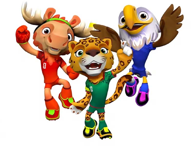 Drei Maskottchen der Weltmeisterschaft 2026