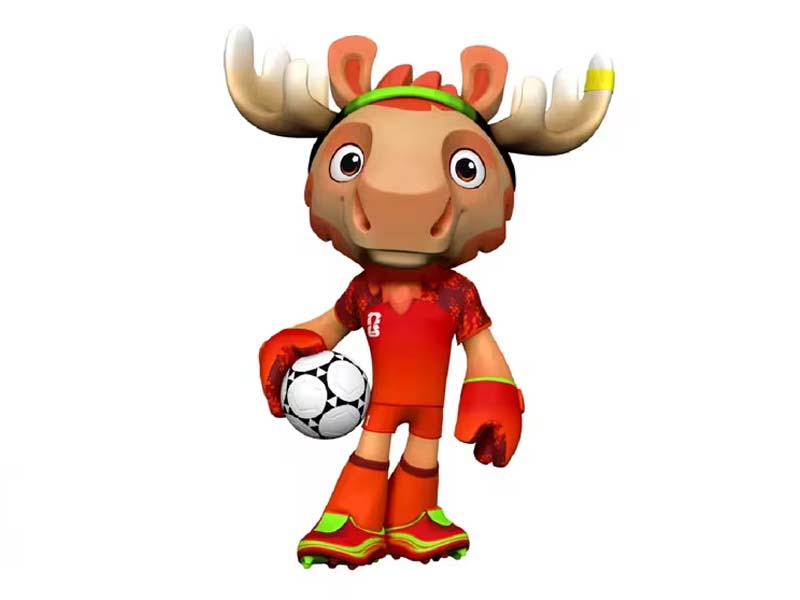 Maskottchen Maple the Moose (Kanada) der Weltmeisterschaft 2026