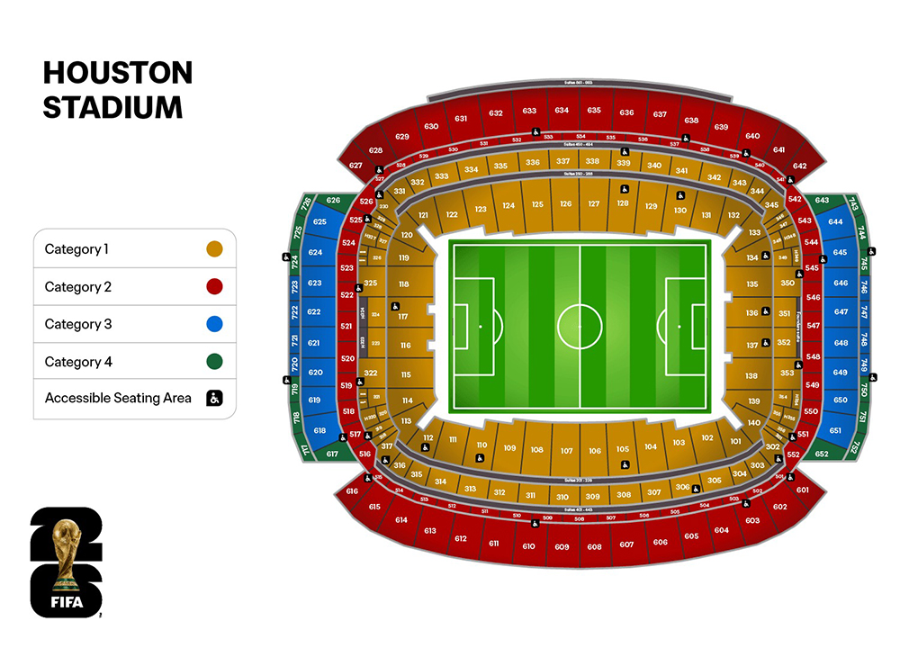 Lageplan des Stadions in Houston